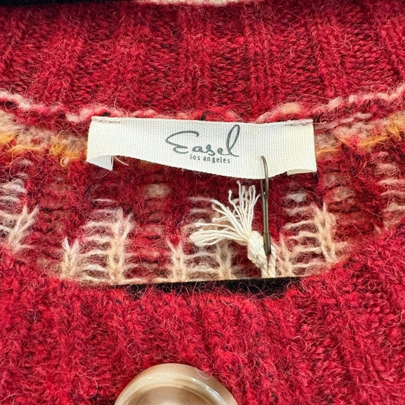 New Easel Clothing Sweater Cardigan Size Small Button Up Cozy Pullover Boho Knit - Picture 4 of 9